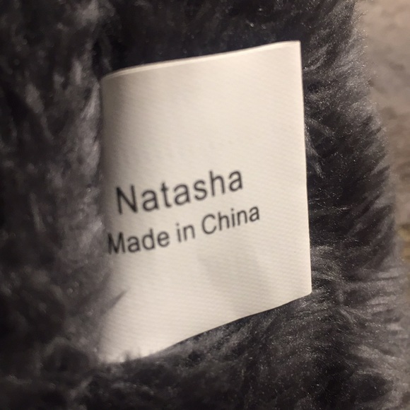 Natasha Buffalo Red Plaid Pom Pom Faux Fur Beanie - Picture 5 of 8